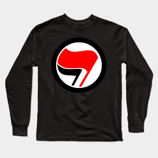 Antifascist Action - Antifa, Leftist, Socialist, Radical Long Sleeve T-Shirt by SpaceDogLaika